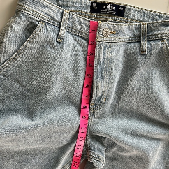 HOLLISTER Hight Rise Dad Jeans Light blue denim wash size 29 or 8 NEW NWT - Picture 7 of 12